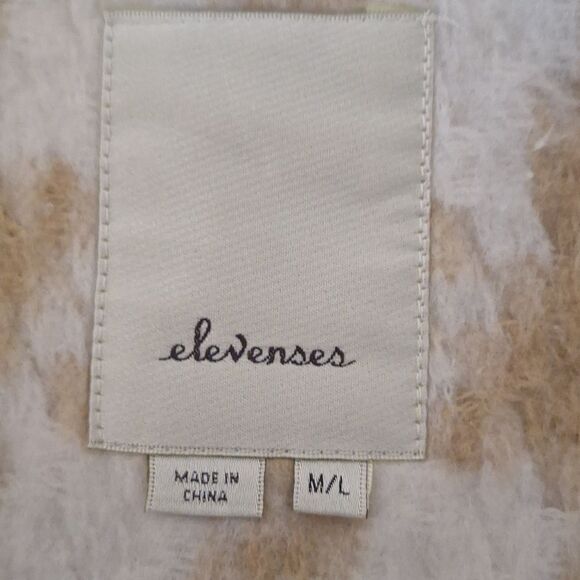 Elevenses Anthropologie Houndstooth wrap coat size M/L - Picture 7 of 8